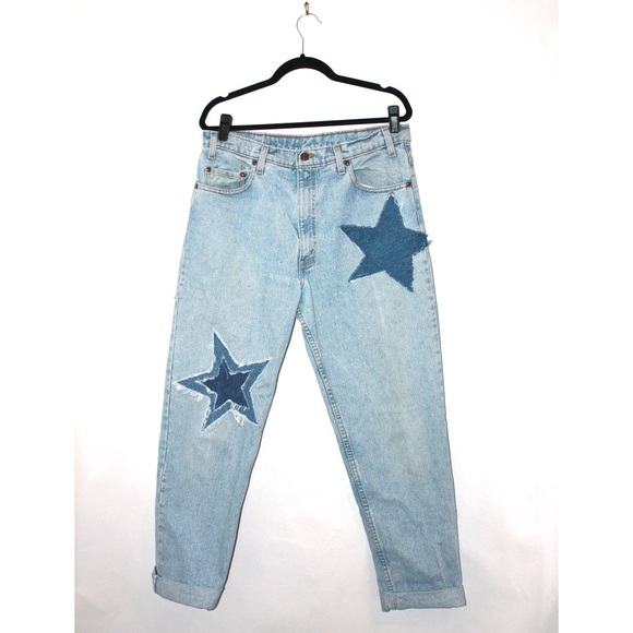 Levi's Denim - Levi’s Custom Vintage Denim Star Motif Mom Jeans